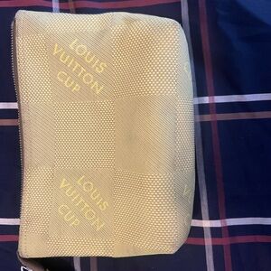 Louis Vuitton Yellow Checkered Pouch
